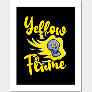 Yellow flame Posters and Art